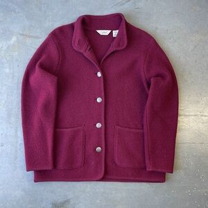L.L. Bean Women's Deep Red Wool Blazer Size M